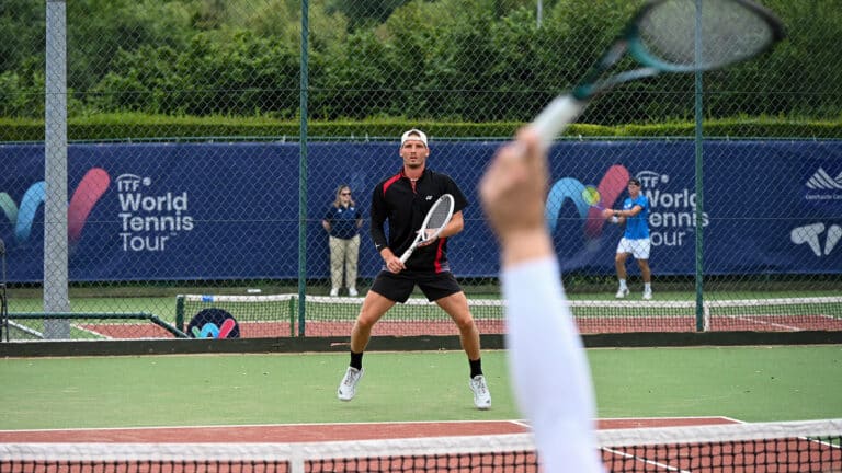 Player receives serve at the 2026 DLR Irish Open